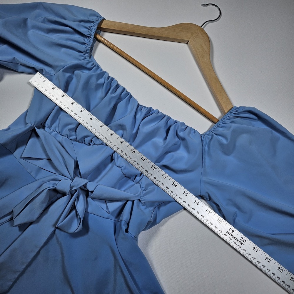 Fairy Blue Boho Jumpsuit Romper Womens Medium M Coquette Whimsical - Picture 7 of 7